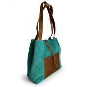 Cartera de cuero modelo JANE Turquesa