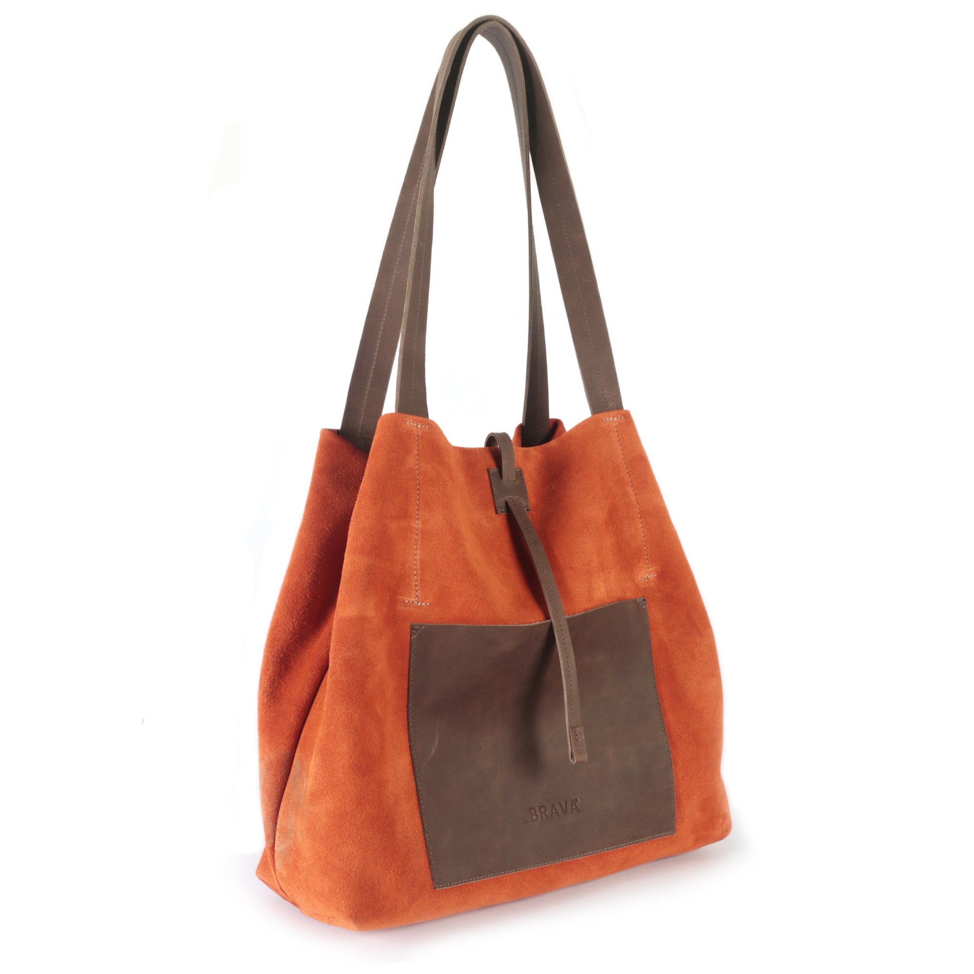 Cartera de cuero modelo JANE Orange