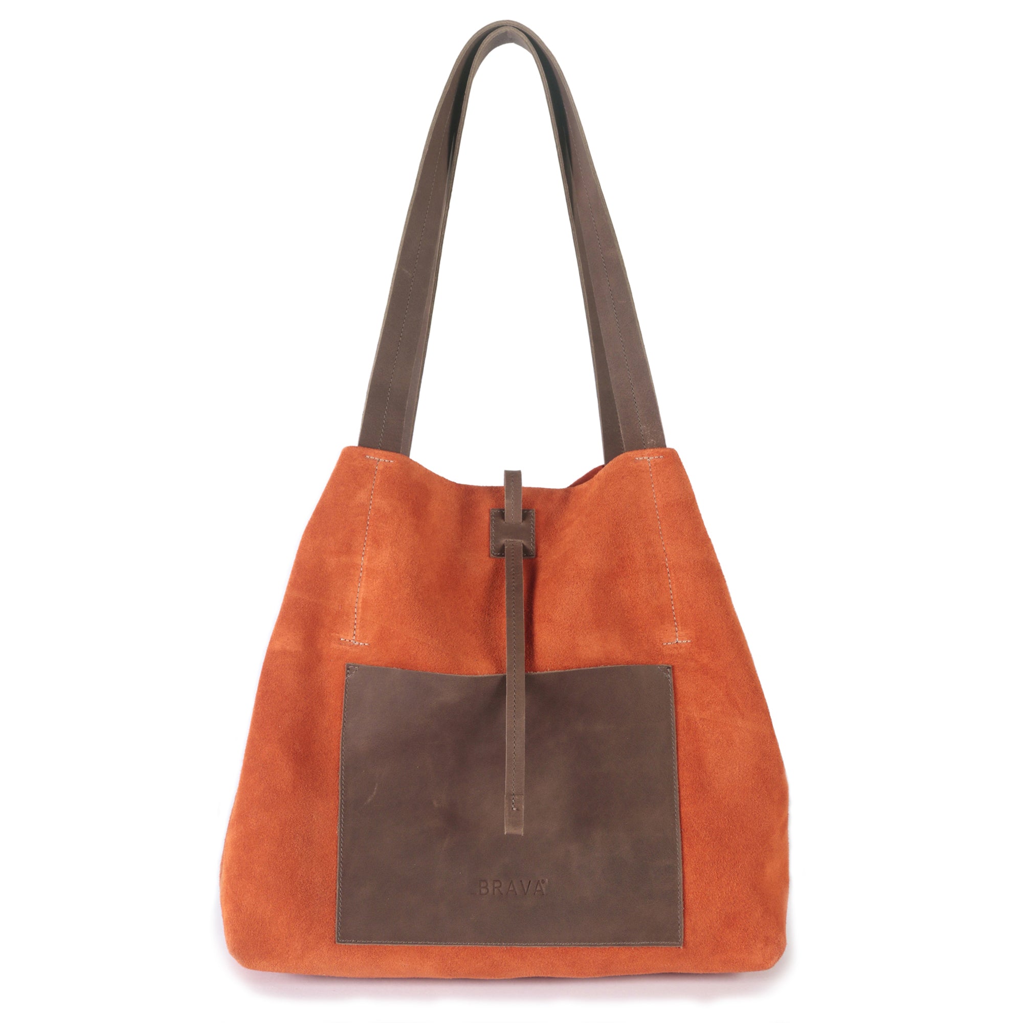 Cartera de cuero modelo JANE Orange