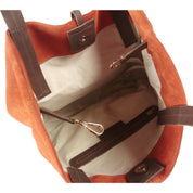 Cartera de cuero modelo JANE Orange