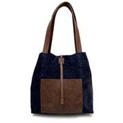 Cartera de cuero modelo JANE Navy
