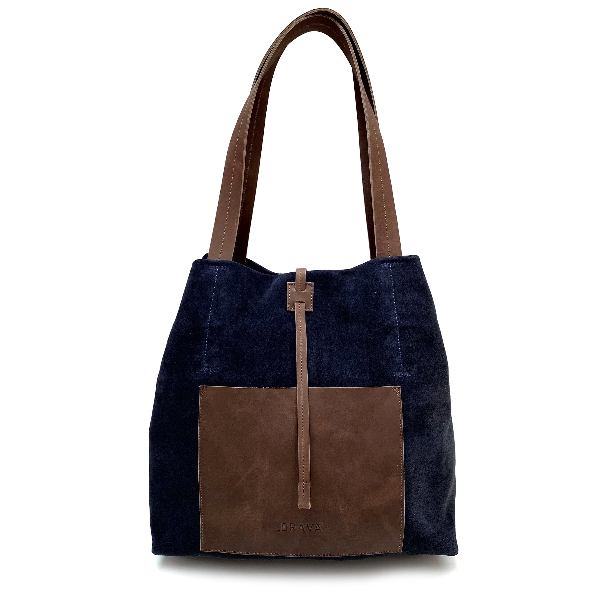 Cartera de cuero modelo JANE Navy