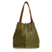 Cartera de cuero modelo JANE Oliva