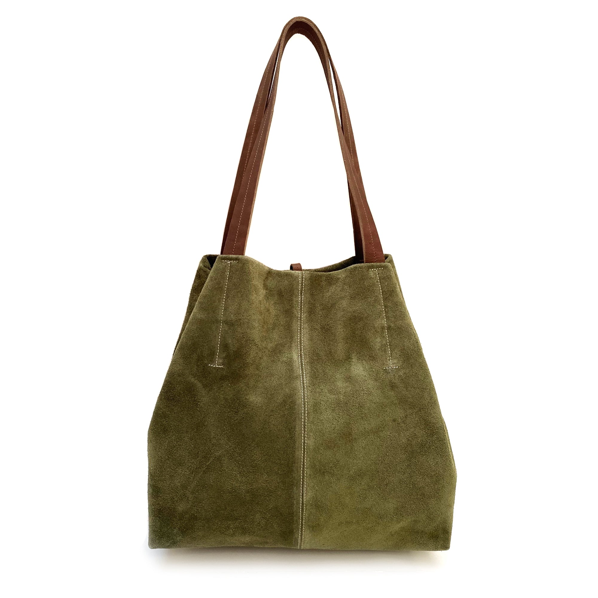 Cartera de cuero modelo JANE Oliva