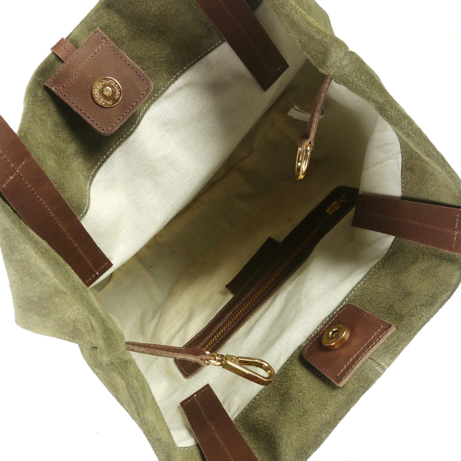 Cartera de cuero modelo JANE Oliva