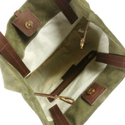 Cartera de cuero modelo JANE Oliva