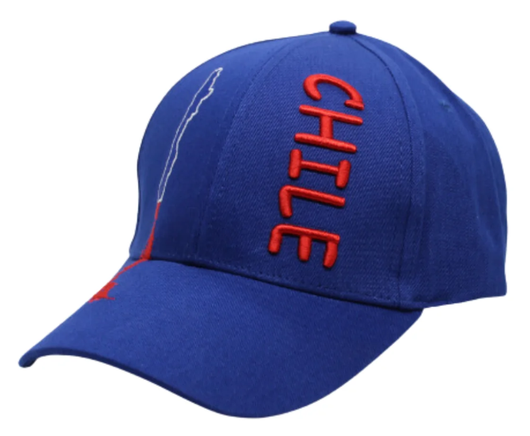 Jockey Chile Azul Bordado Mapa