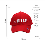 Jockey Chile Rojo Bordado Banderín