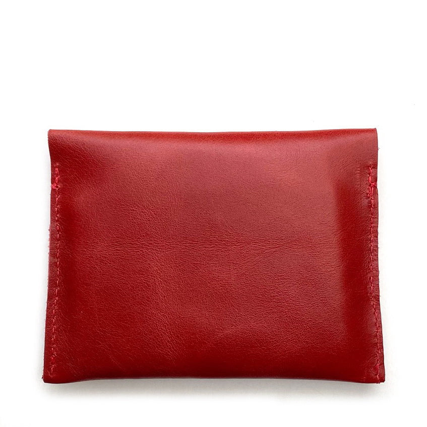 Tarjetero de cuero modelo JUANA Rojo