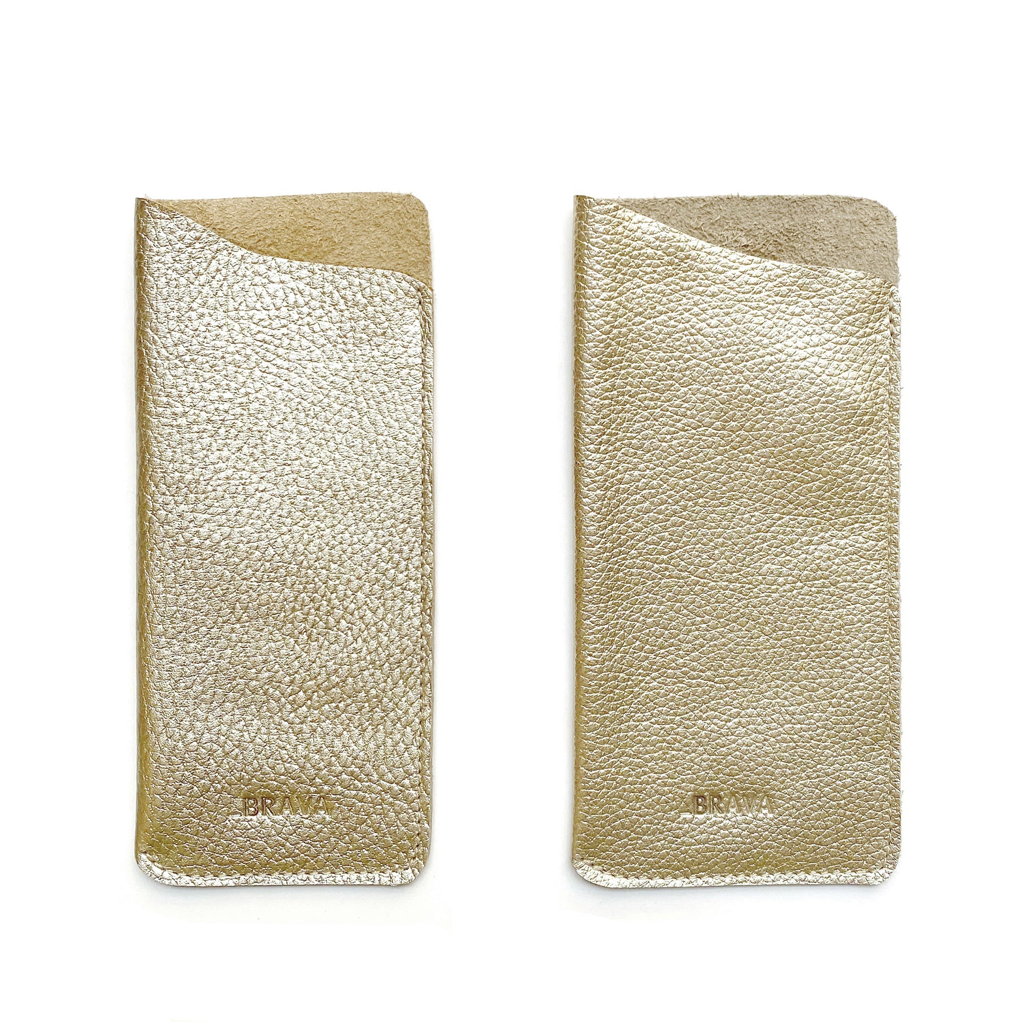 Funda para anteojos de cuero modelo JUDITH Floater Gold