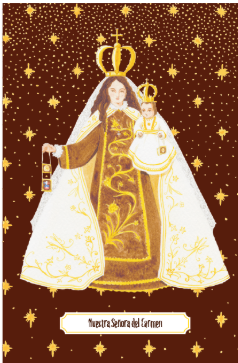 Postal Vírgen del Carmen