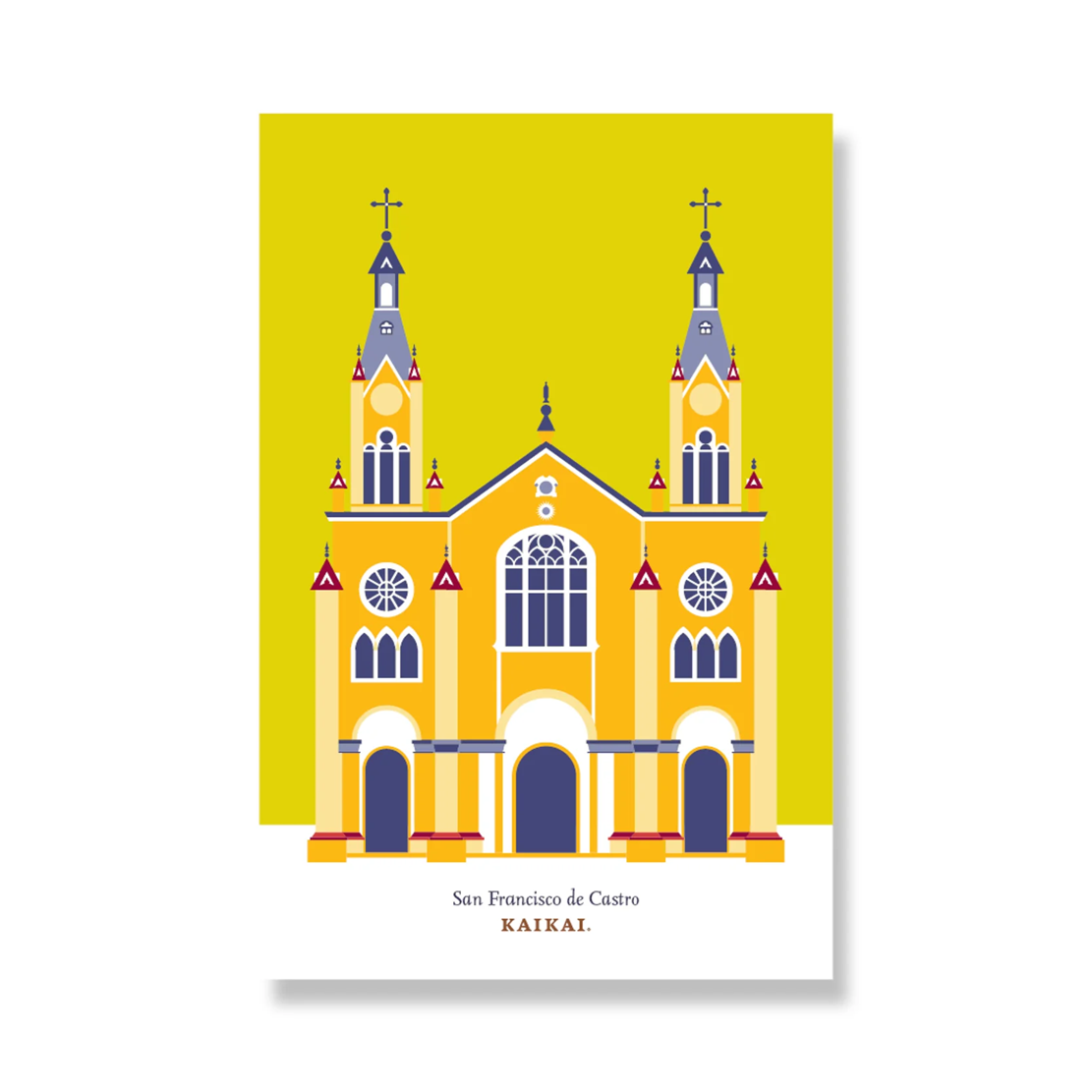 Postal Iglesia Castro - Chiloé