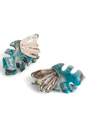 Pendientes OLAS en Plata y Tapas de plástico recicladas