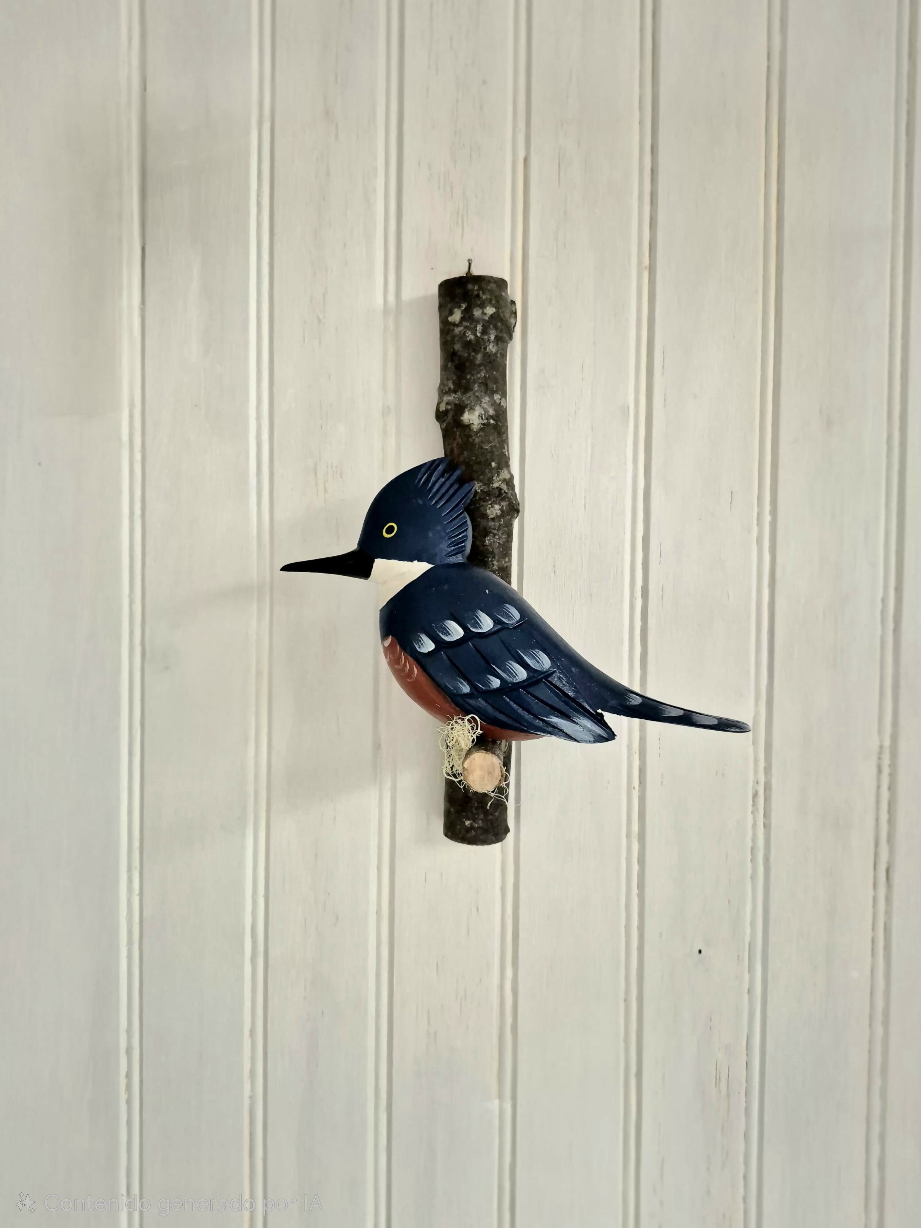 Pájaro tallado Martín Pescador