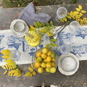 Camino de Mesa Toile de Jouy Azul - Linet Natural,