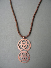 COLLAR COBRE SEDA LARGO MULTICIRCULO GRANDE