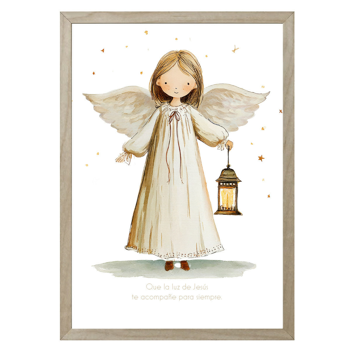 CUADRO ANGELITA CON LINTERNA 15x20 cm / 20x30 cm