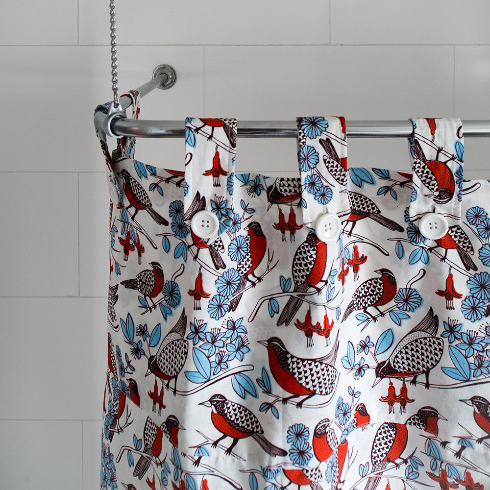 Cortina de Baño Loicas - Rojo - Hued hued