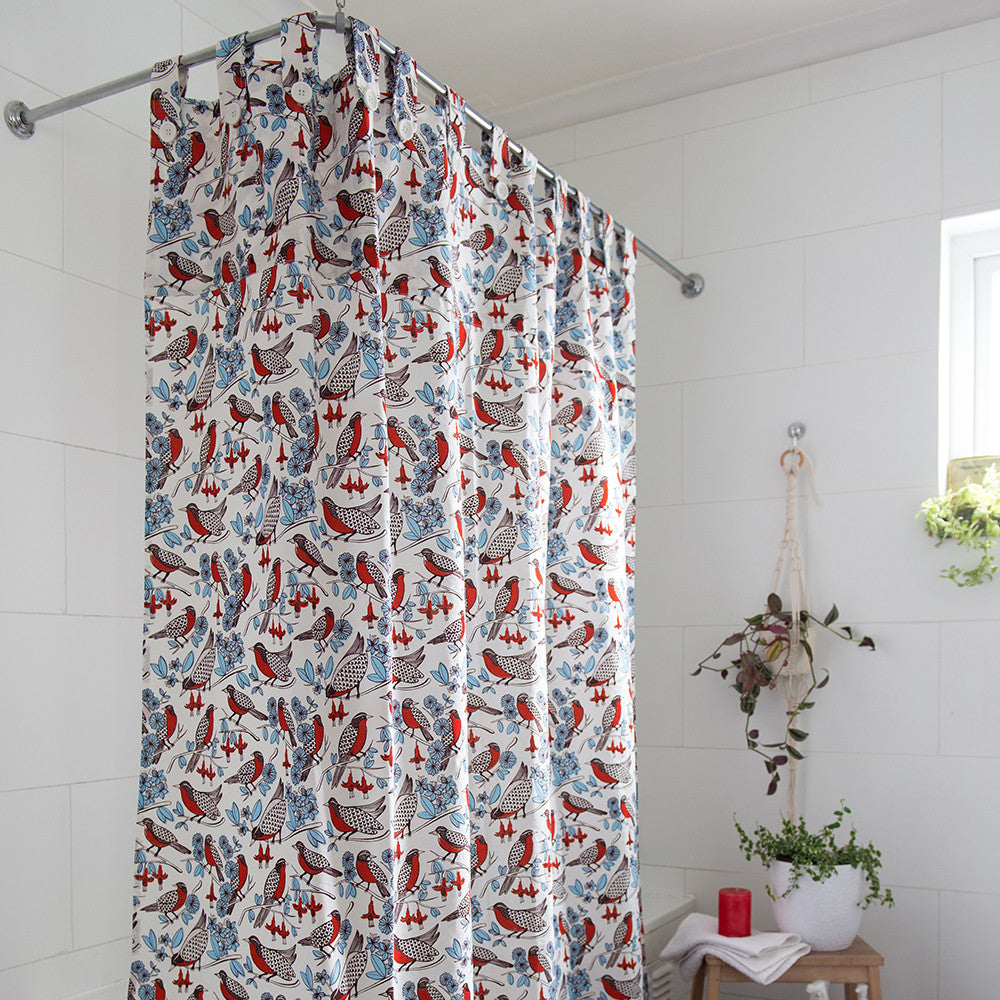 Cortina de Baño Loicas - Rojo - Hued hued