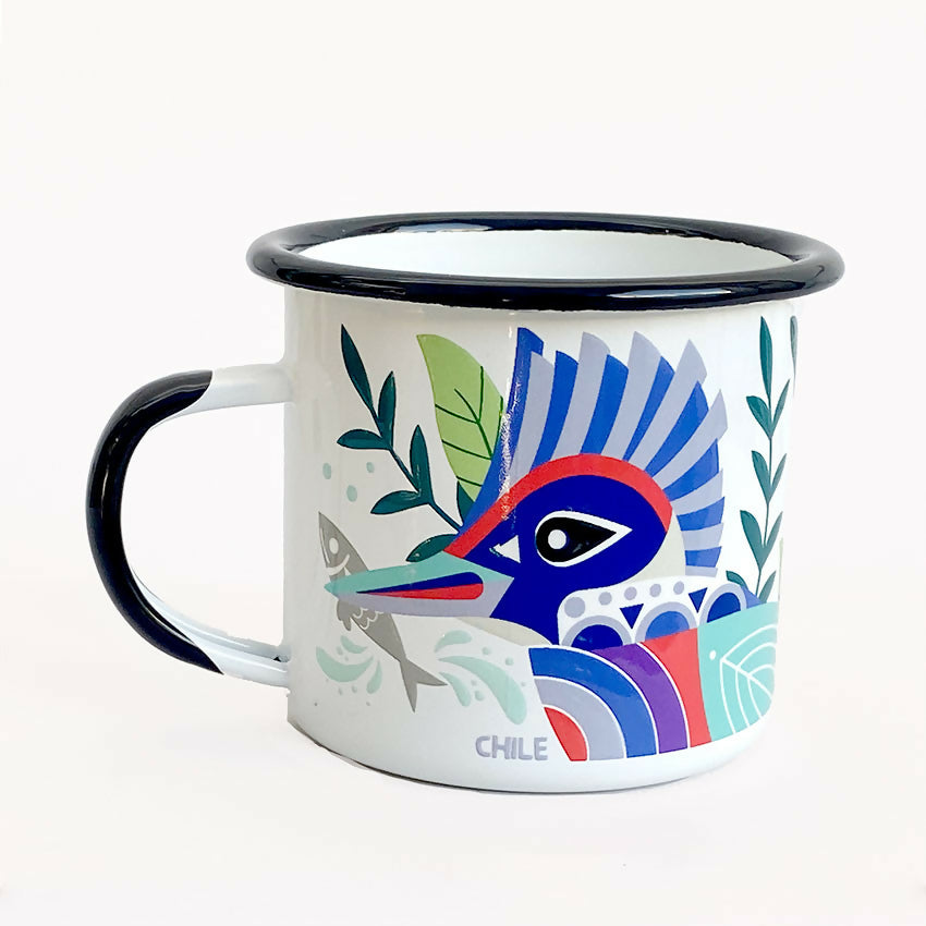 1 taza enlozada martín pescador