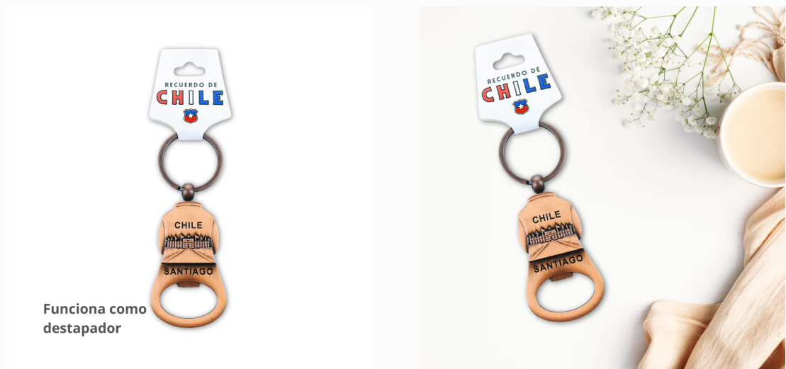 Llavero color cobre Destapador Santiago