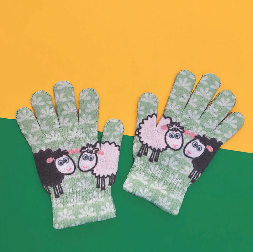 Guantes Infancia Oveja Verde
