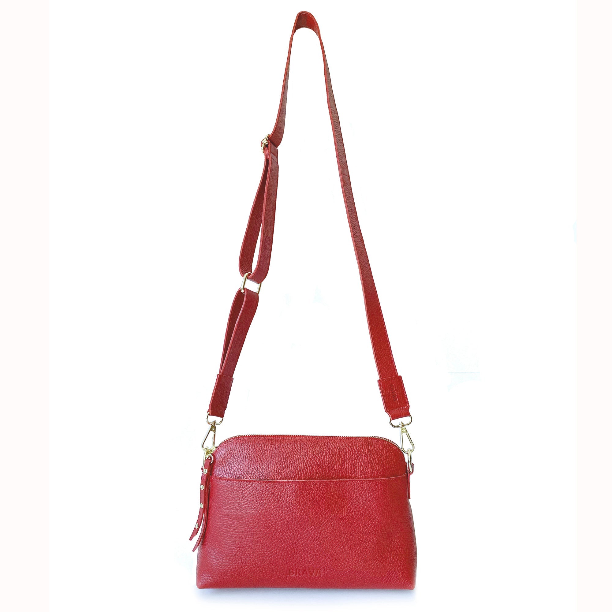 Cartera de cuero modelo MAITE Rojo