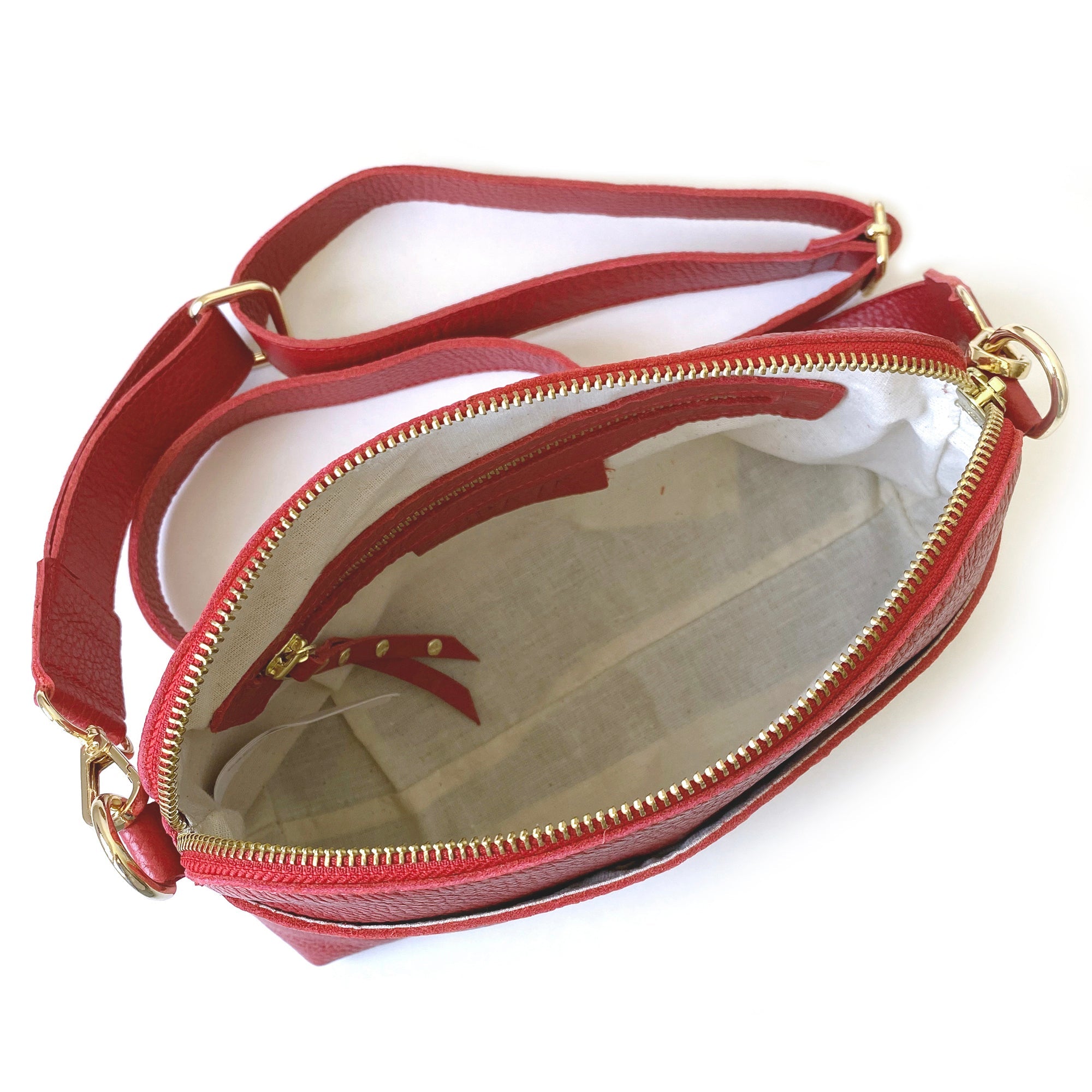 Cartera de cuero modelo MAITE Rojo