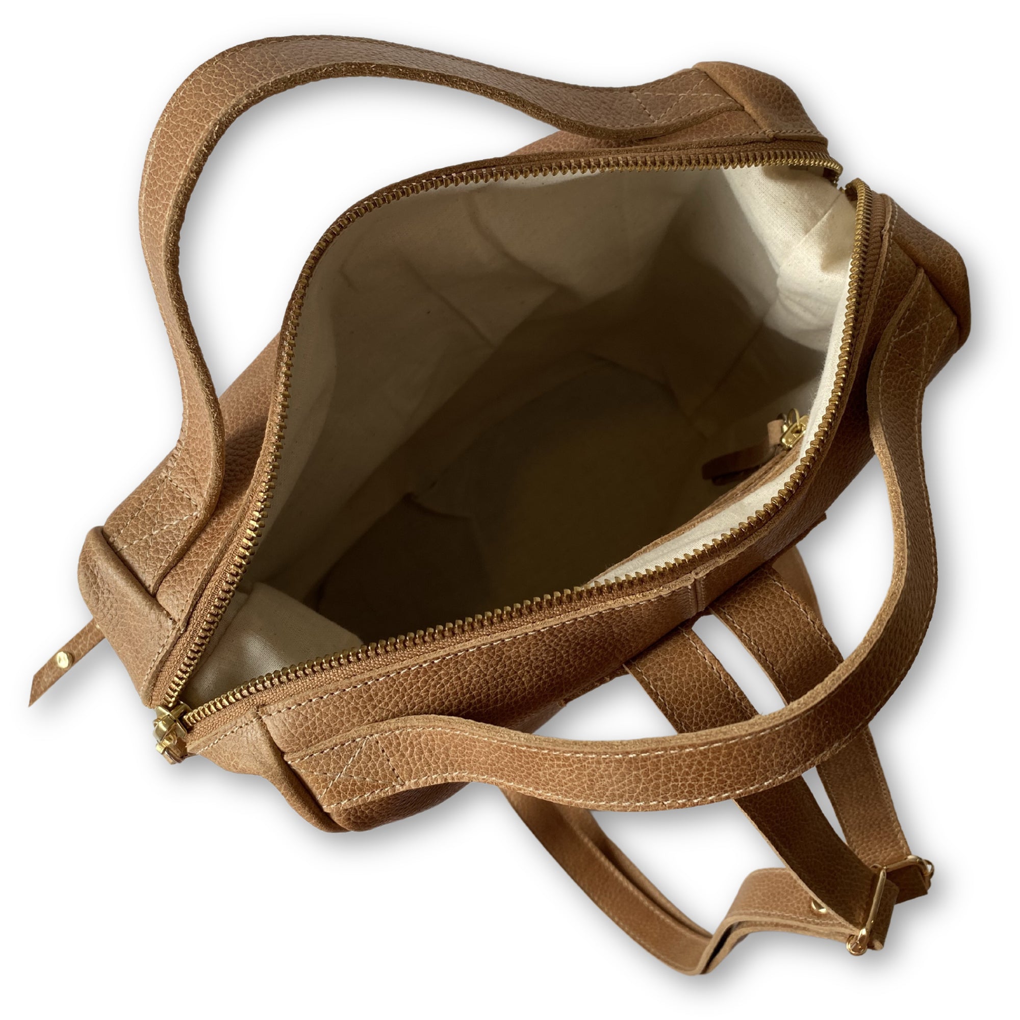 Mochila de cuero modelo MATILDE Tostado