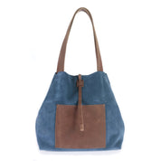 Cartera de cuero modelo JANE Azul