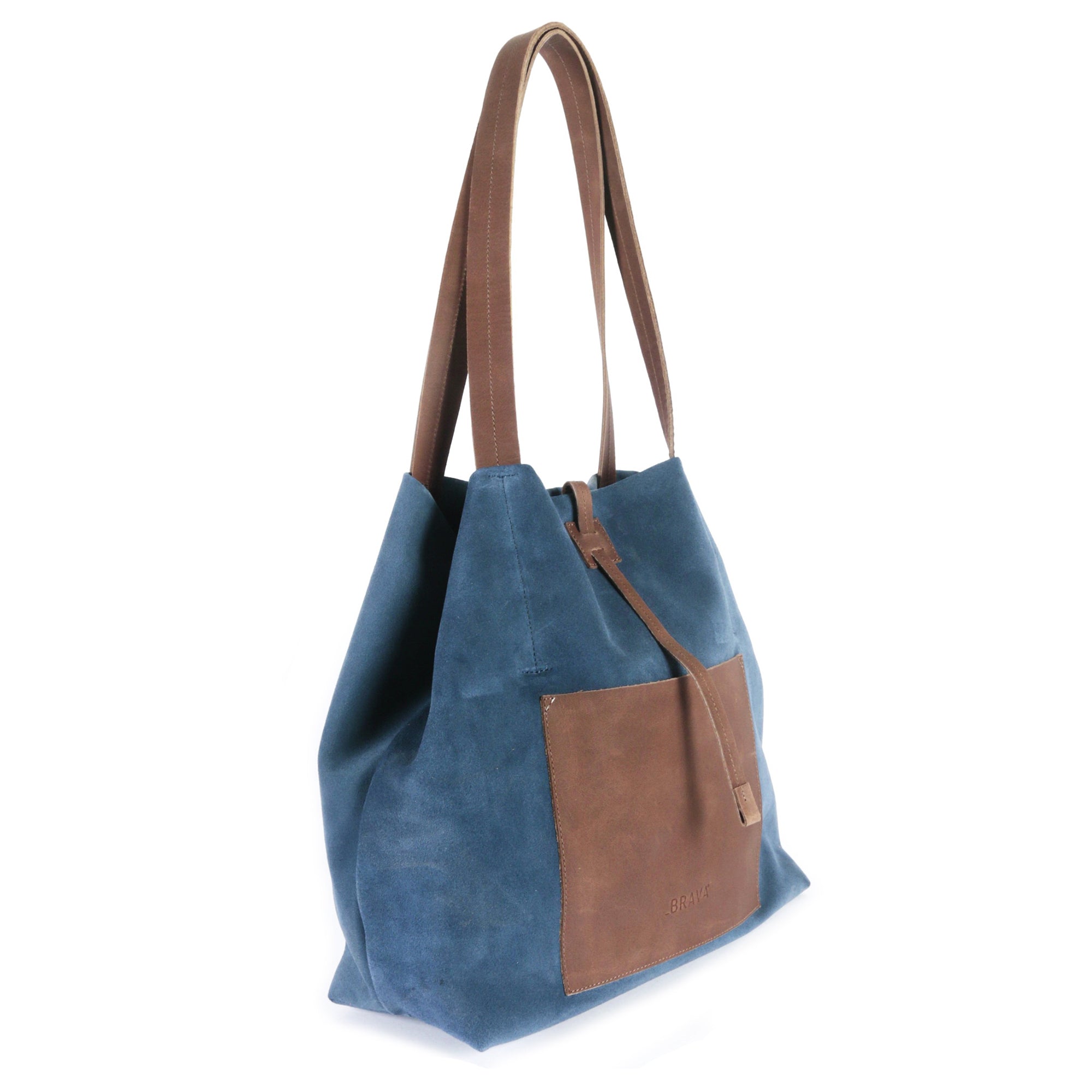 Cartera de cuero modelo JANE Azul