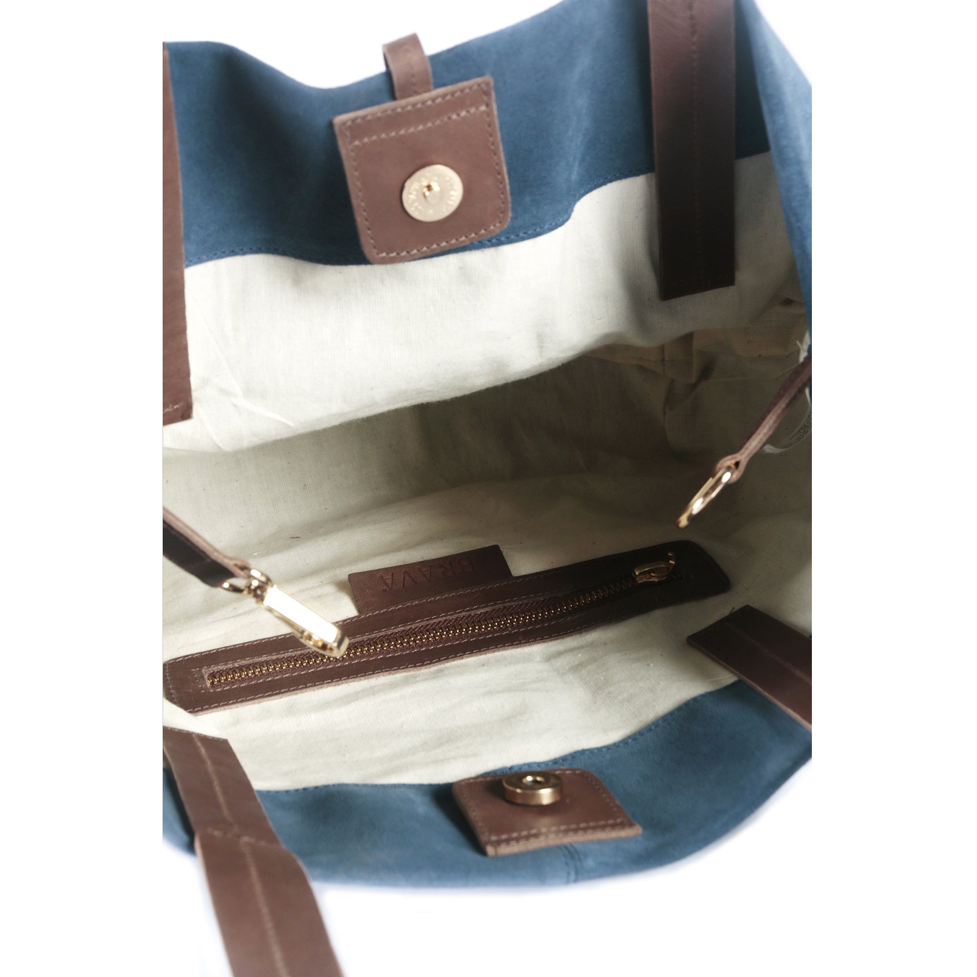 Cartera de cuero modelo JANE Azul