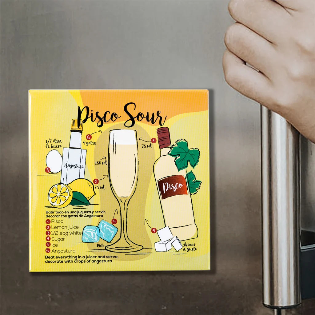 Imán liso Pisco Sour