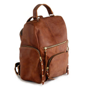 Mochila de cuero modelo MARIE Cognac