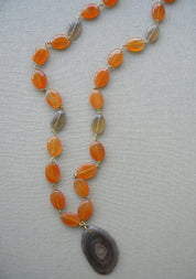 collar largo cornalinas