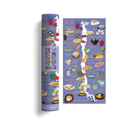 Mapa Ilustrado Comidas, Bebidas y Frases de Chile