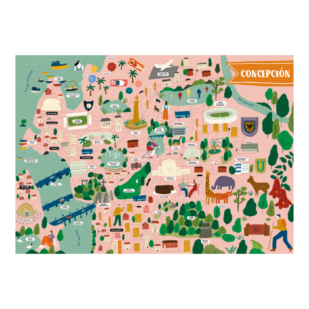 Mapa Ilustrado Concepción