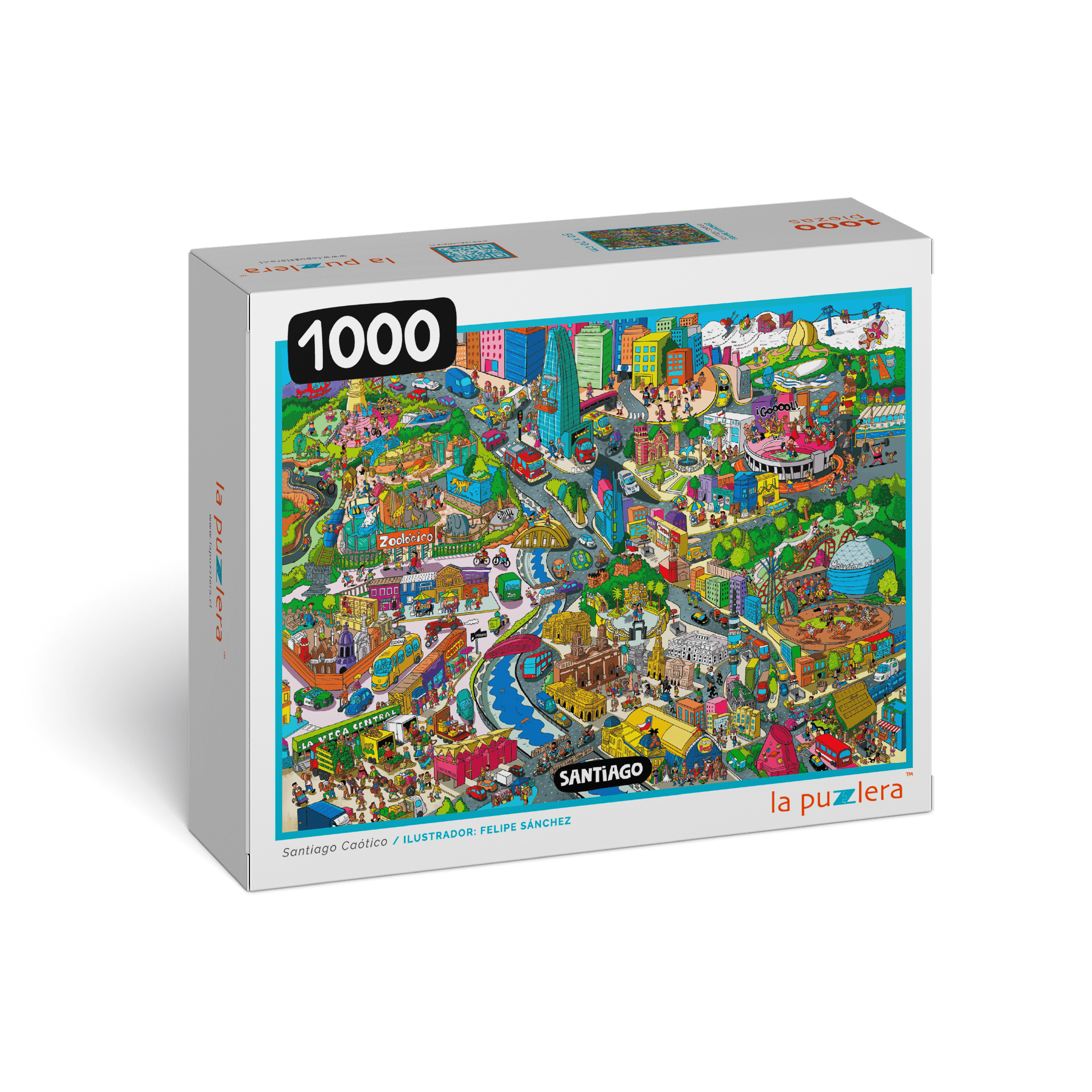 Puzzle Caos en Santiago 1000 Piezas - Creado en Chile