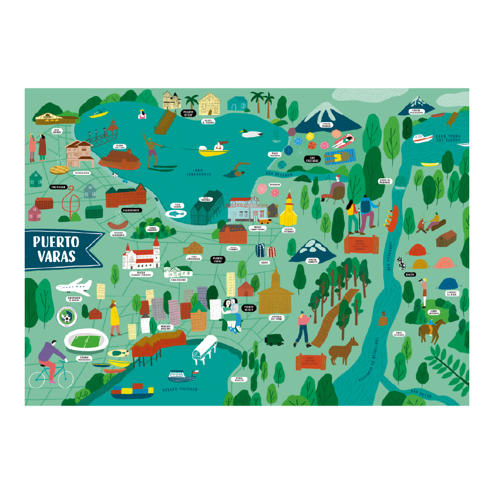 Mapa Ilustrado Puerto Varas