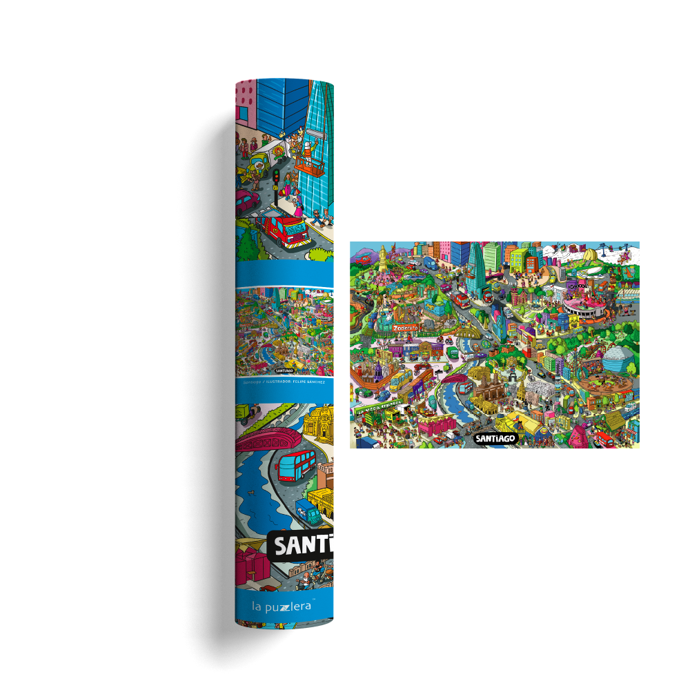 Mapa Ilustrado Caos en Santiago