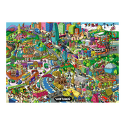 Mapa Ilustrado Caos en Santiago