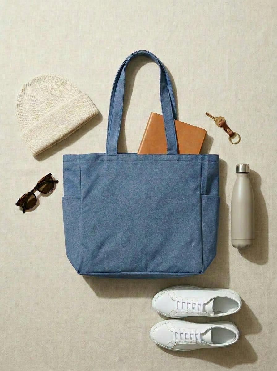 Bolsa reutilizable 40 x 40 cms. Natural/Royal