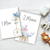 Tarjetas Meses Bebé "Circus"