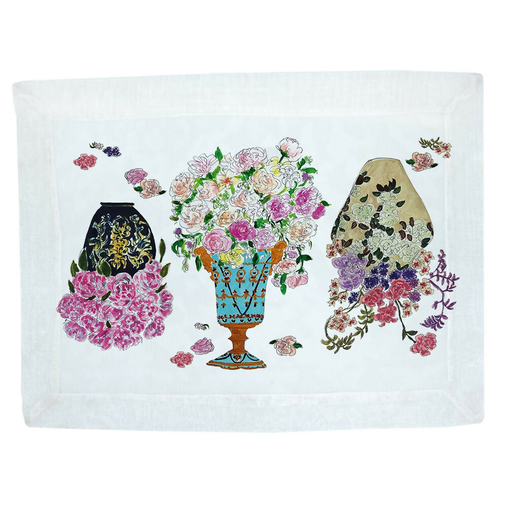 Set de Individuales Peonías - Velo Organza