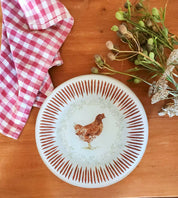 Plato de fondo diseño gallina 25cm