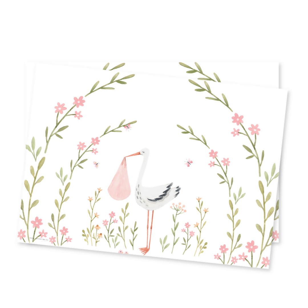 Individuales Baby Shower Rosa