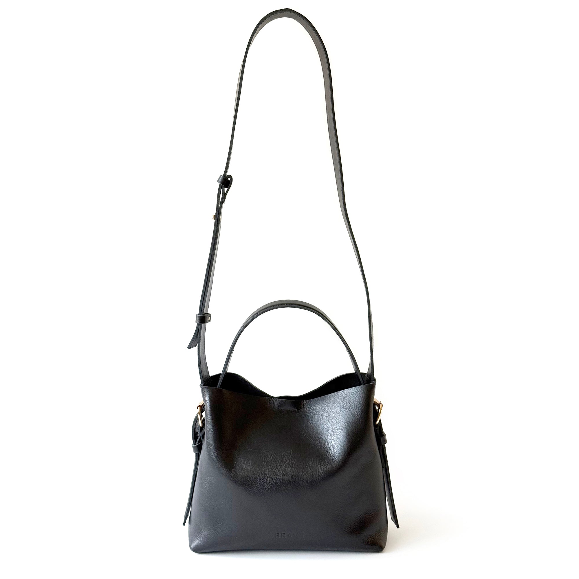 Cartera de cuero modelo PAULA Negro