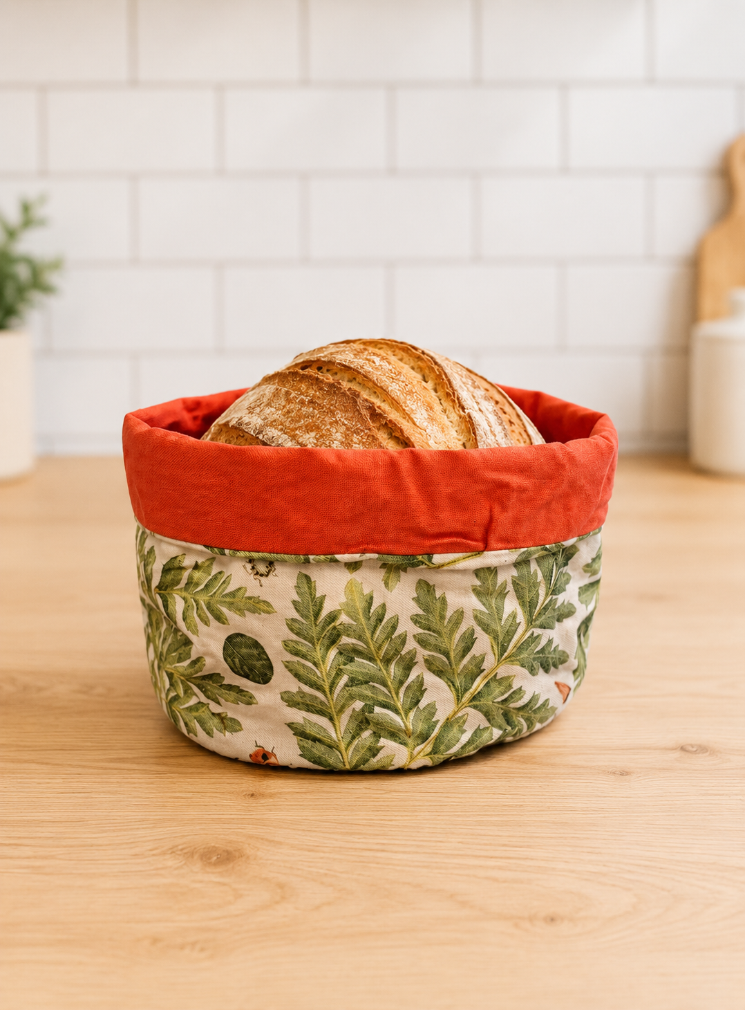 Panera textil Puelo Verde y Blanco – Colección “Creado x Caro Ruiz”