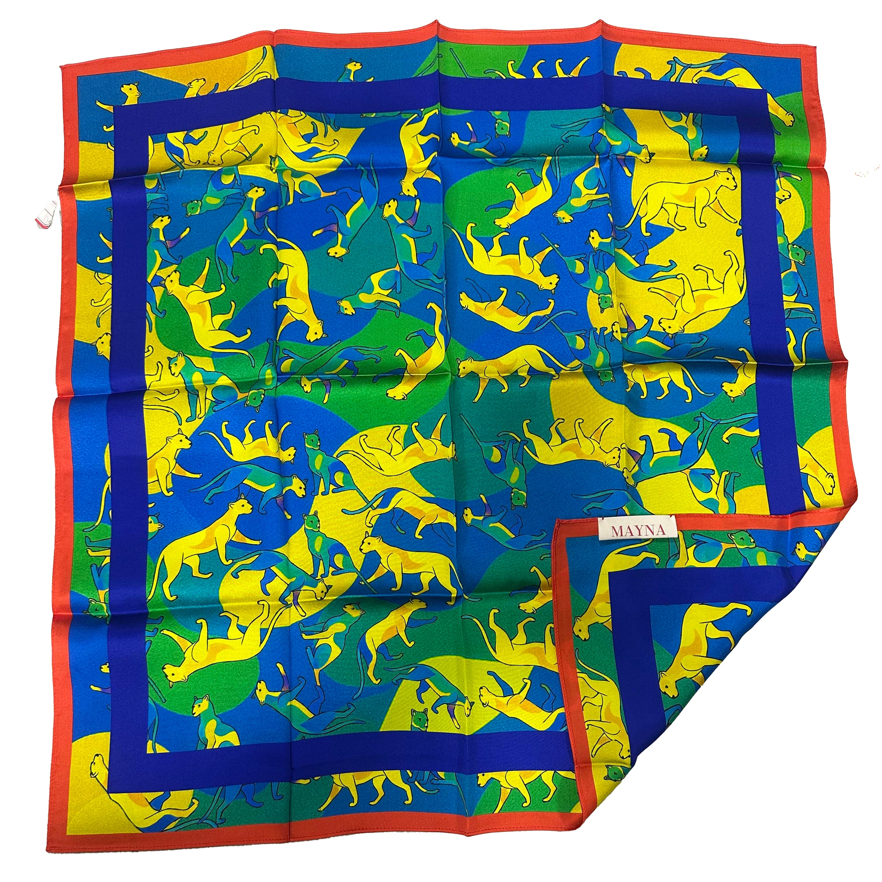 PAÑUELO  100% SEDA NATURAL MAYNA - PUMAS - Creado en Chile