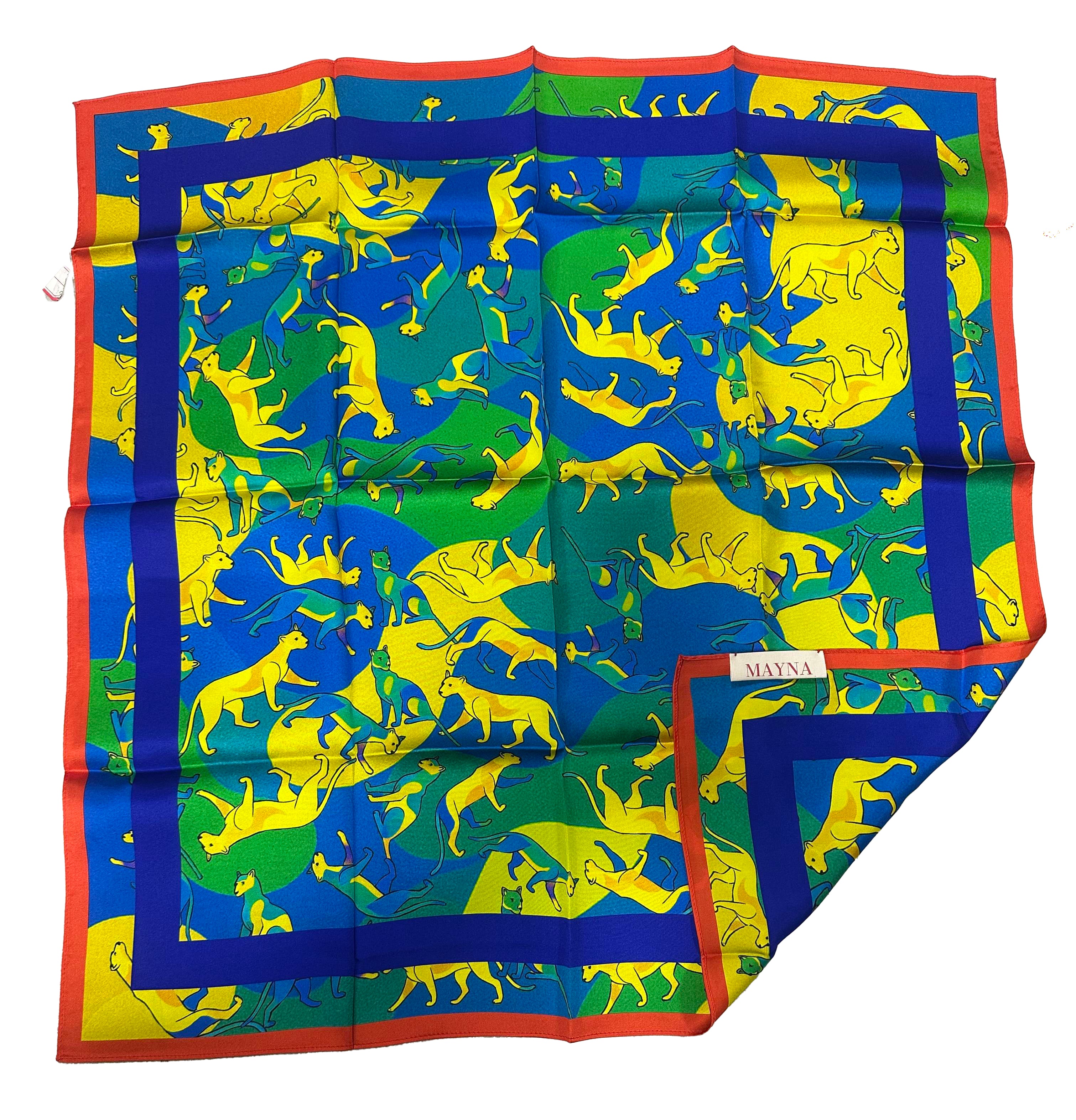 PAÑUELO  100% SEDA NATURAL MAYNA - PUMAS